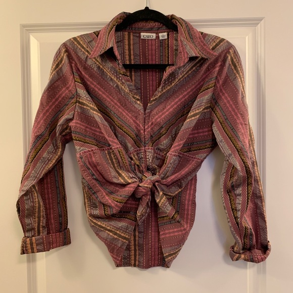 VTG Western Style Button-Down Long Sleeve Shirt - Picture 3 of 9